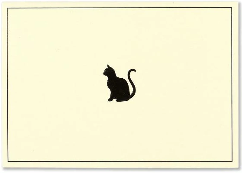 NOTE CARD BLACK CAT