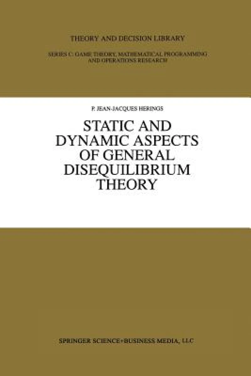 Static and Dynamic Aspects of General Disequilibrium Theory