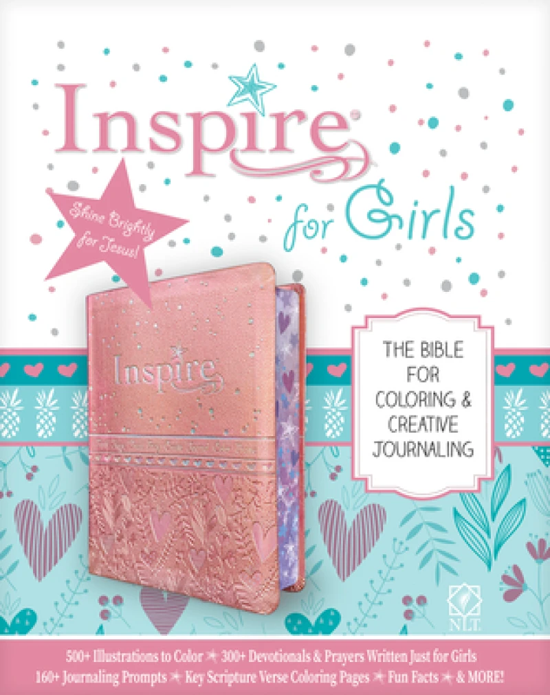 Inspire Bible for Girls NLT (LeatherLike, Pink)
