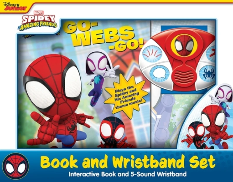 Disney Junior Marvel Spidey and His Amazing Friends: Go-Webs-Go! Book and 5-Sound Wristband Set