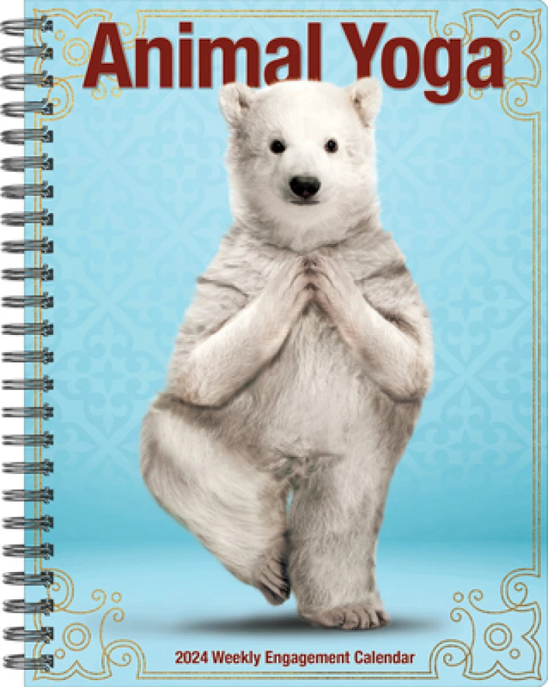 Animal Yoga 2024 6.5 X 8.5 Engagement Calendar