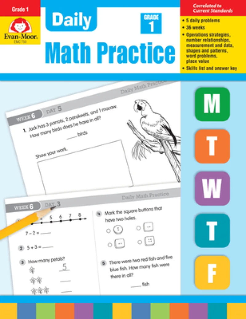 Daily Math Practice, Grade 1 Te
