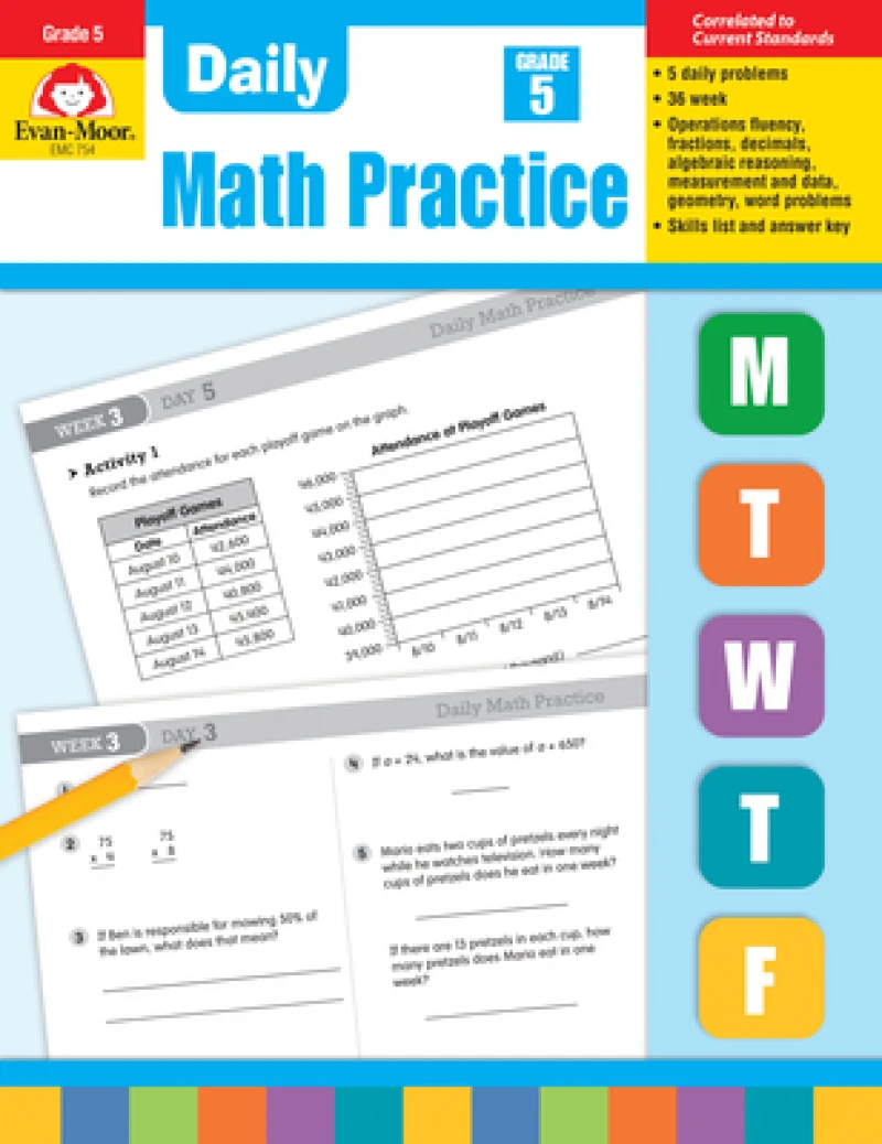 Daily  Math Practice, Grade 5 Te