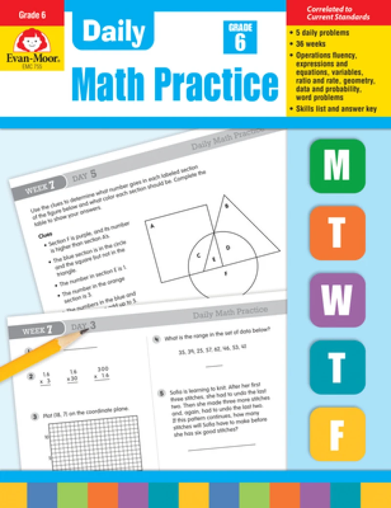Daily  Math Practice, Grade 6 Te