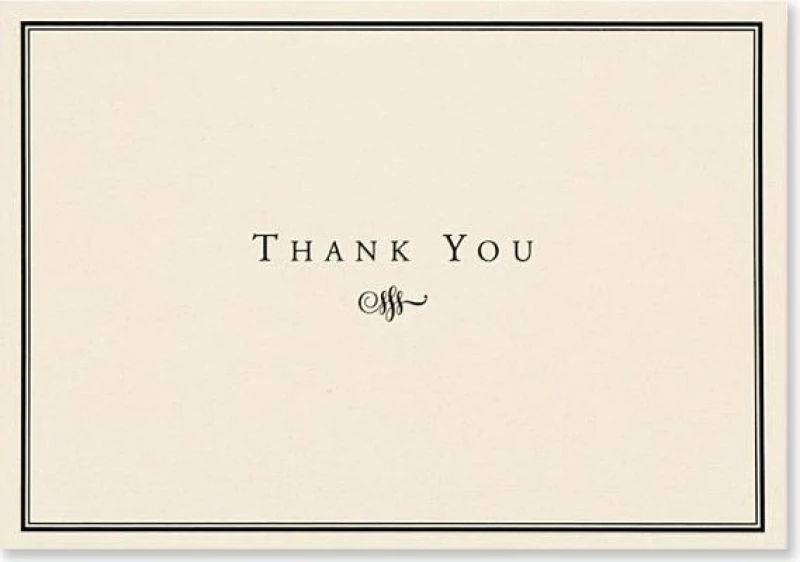 Thank You Notes Black/cream