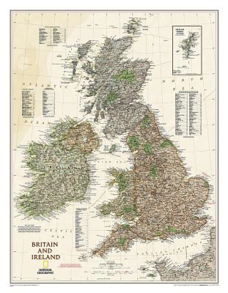 Britain And Ireland Executive Laminated Map