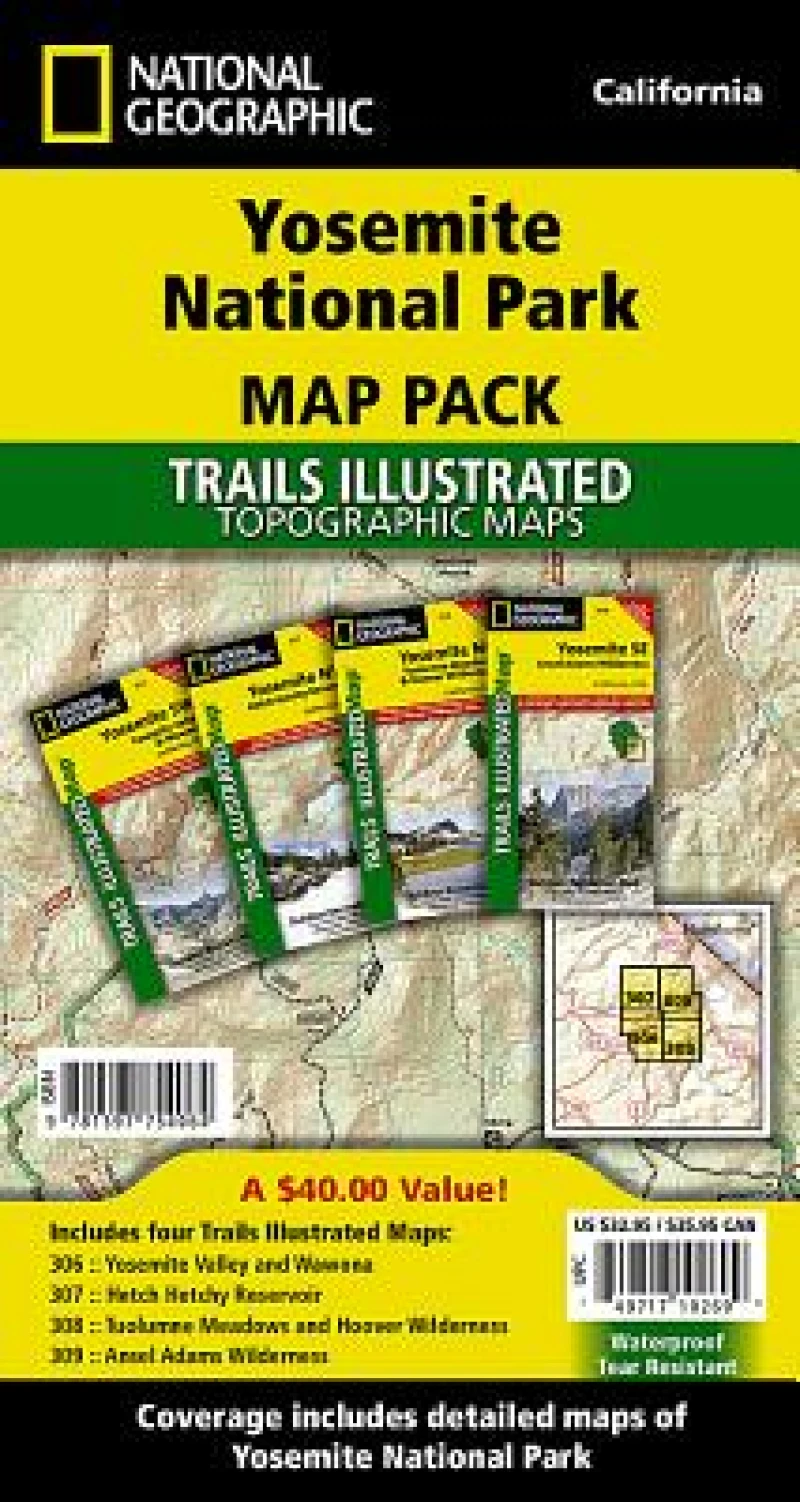 Yosemite National Park, Map Pack Bundle