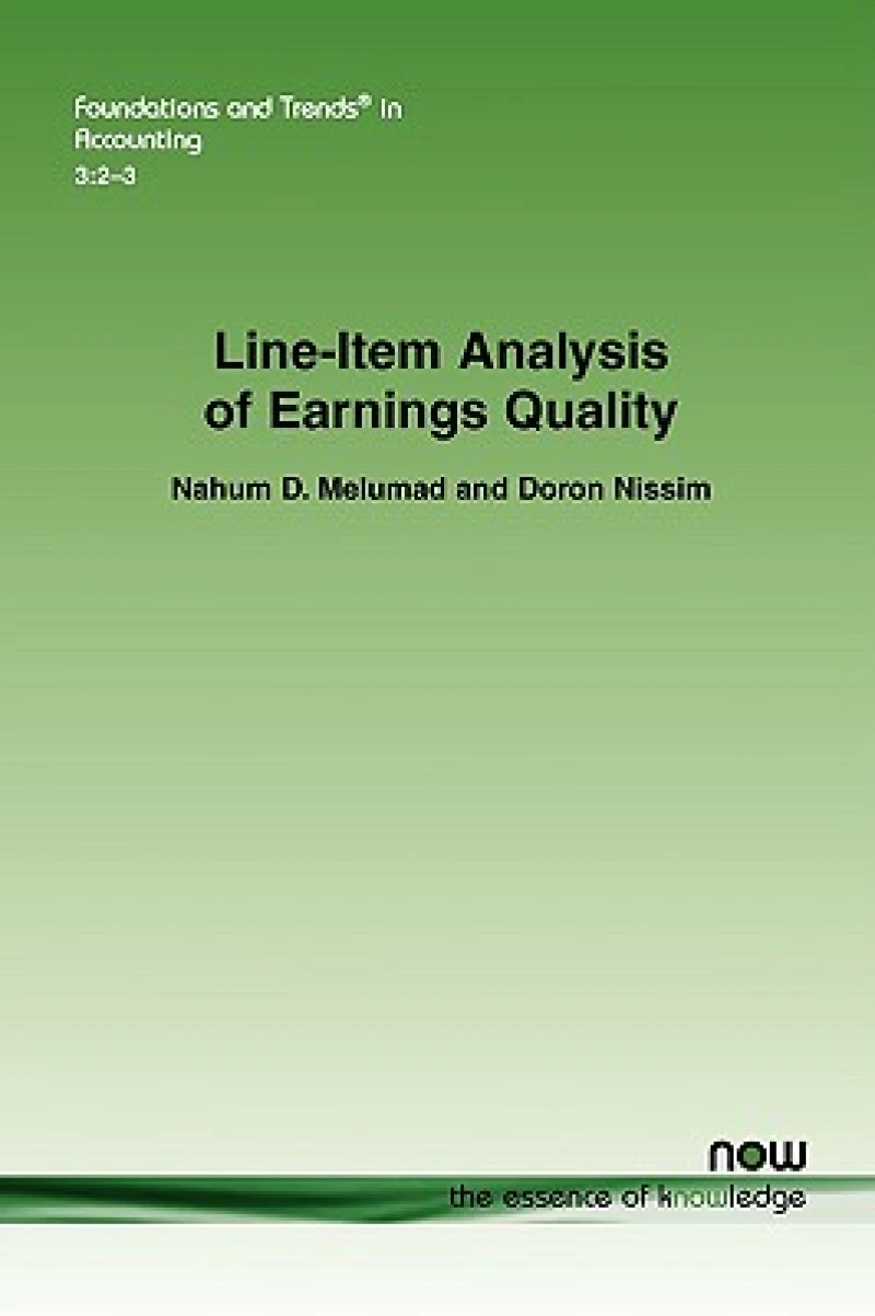 Line-item Analysis of Earnings Quality