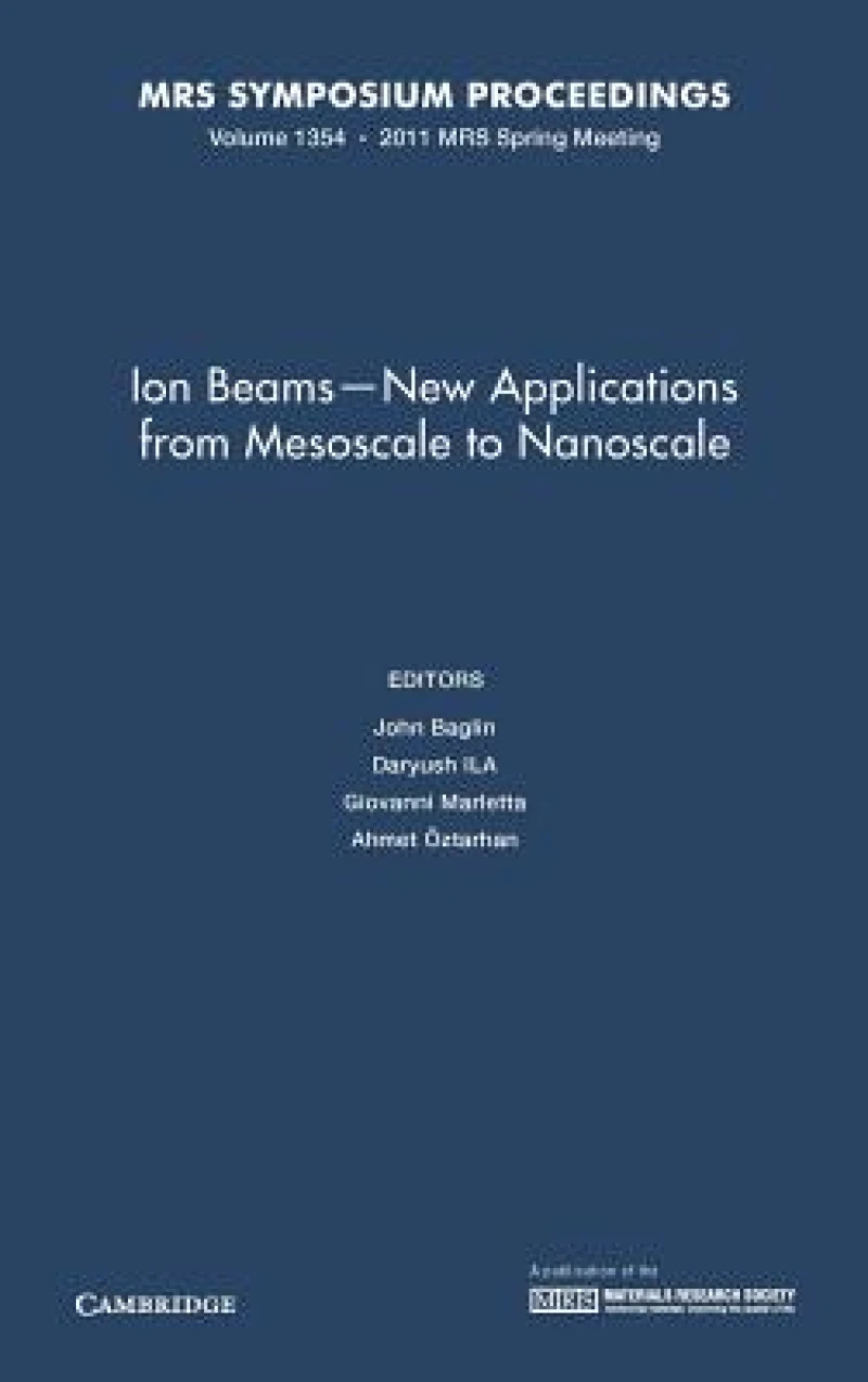 Ion Beams - New Applications from Mesoscale to Nanoscale: Volume 1354
