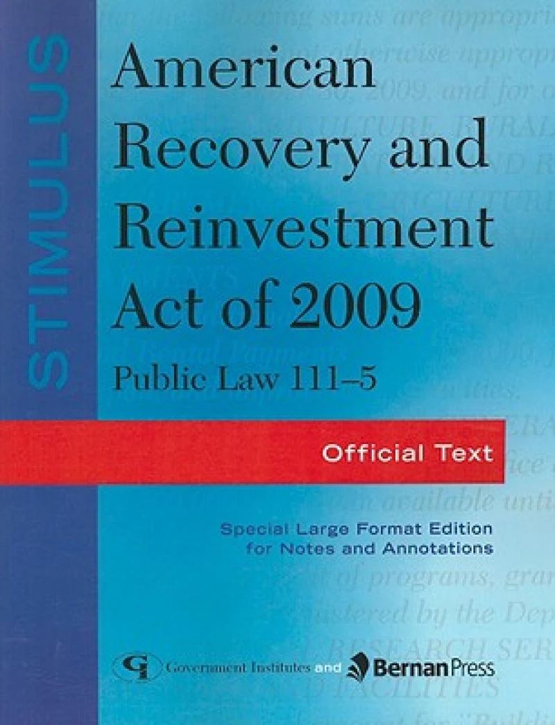 Stimulus: American Recovery and Reinvestment Act of 2009: PL 111-5