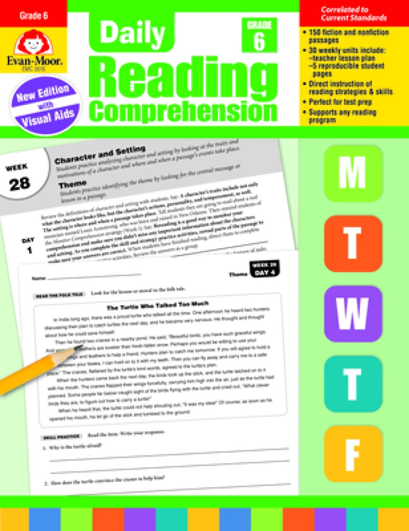 Daily Reading Comprehension, Grade 6 Te