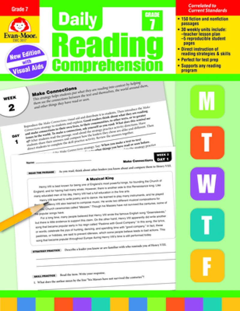 Daily Reading Comprehension, Grade 7 Te