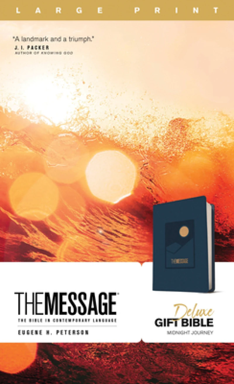 Message Deluxe Gift Bible, Large Print (Leather-Look, Midnight Journey)