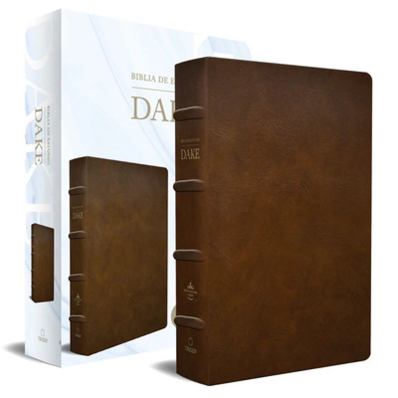 Biblia de estudio Dake, RVR 1960 tamaño grande, piel marrón / Spanish RVR 1960 Dake Study Bible, Large Size, Brown Leather