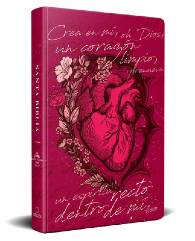 Biblia Reina Valera 1960 letra grande, tapa dura, tamaño manual corazón (rosada) / Spanish Bible RVR 1960. Handy Size, Large Print, Hardcover, Pink