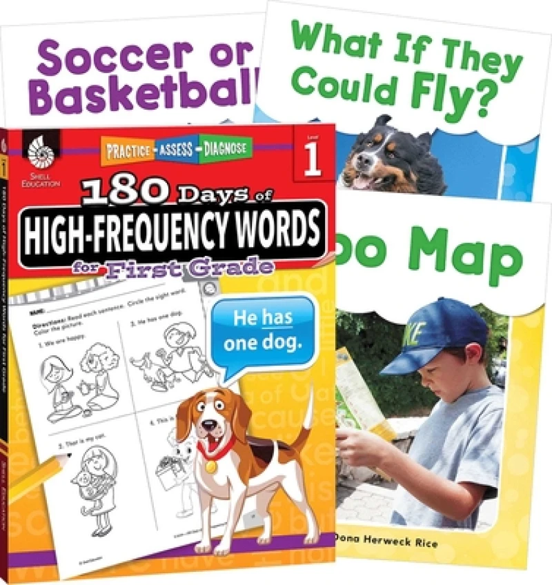 Learn-at-Home: High-Frequency Words Bundle Grade 1: 4-Book Set