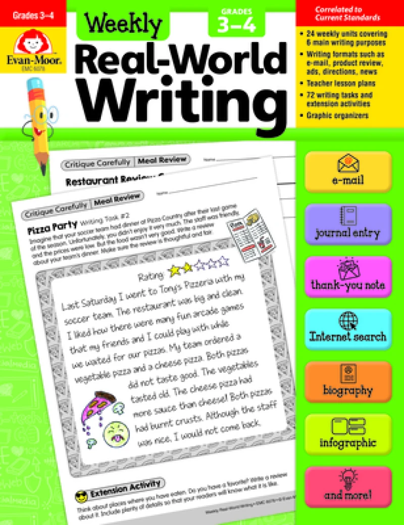 Weekly Real-World Writing, Grades 3-4