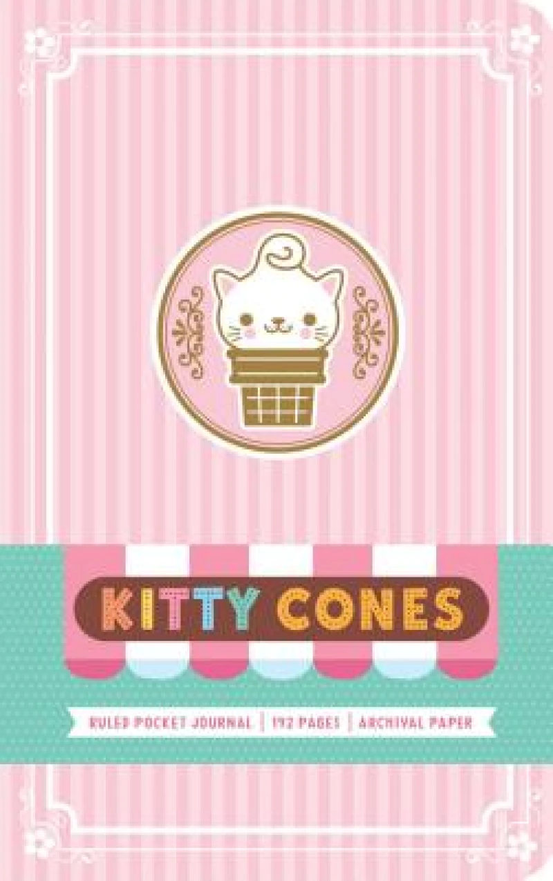 Kitty Cones Ruled Pocket Journal