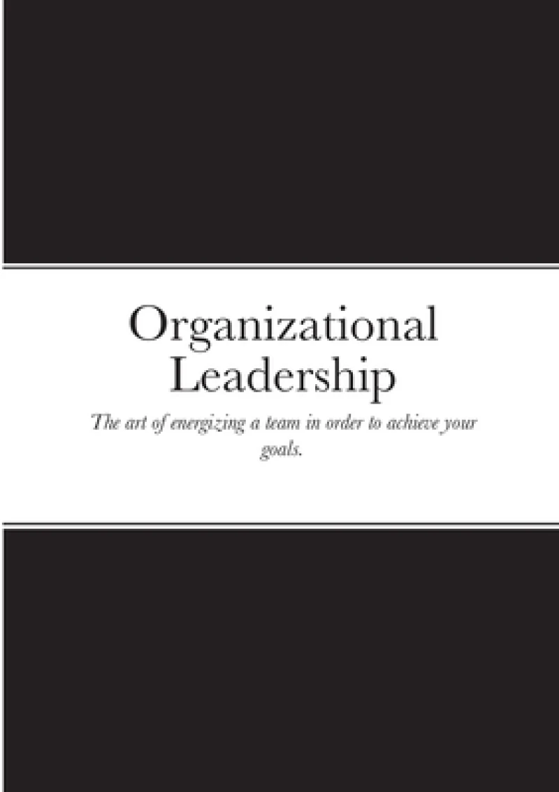 Organizational Leadership