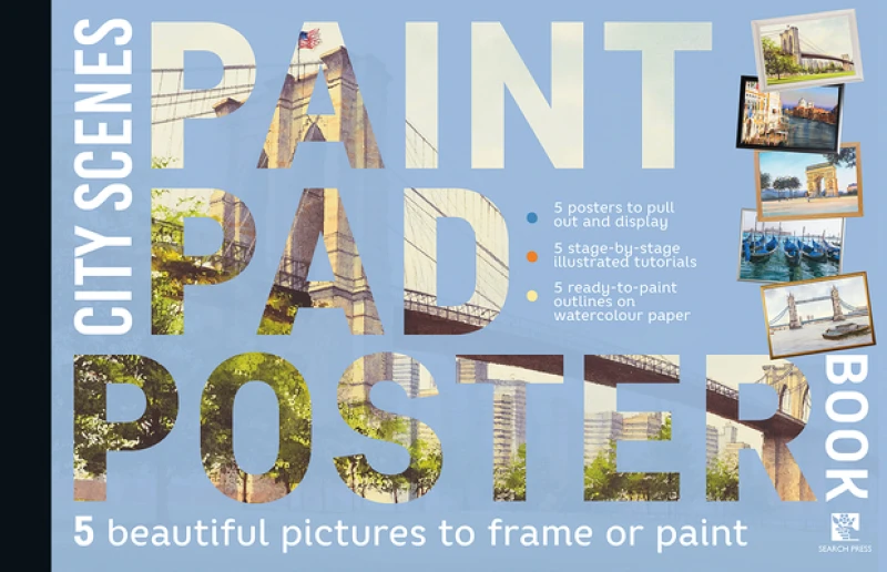 Paint Pad Poster Book: City Scenes