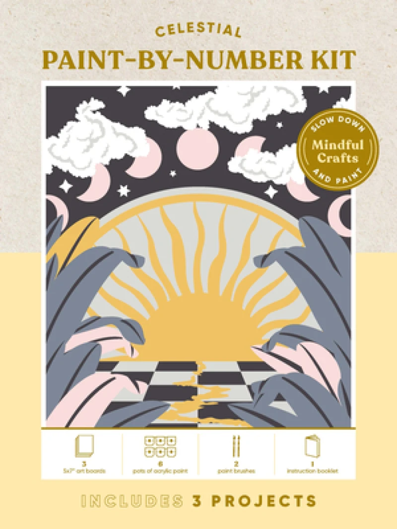 Mindful Crafts: Celestial Paint-by-Number Kit