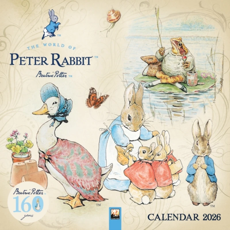 The World of Peter Rabbit Wall Calendar 2026 (Art Calendar)