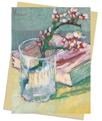 Vincent van Gogh: Flowering Almond Branch in a Glass with a Book Greeting Card Pack