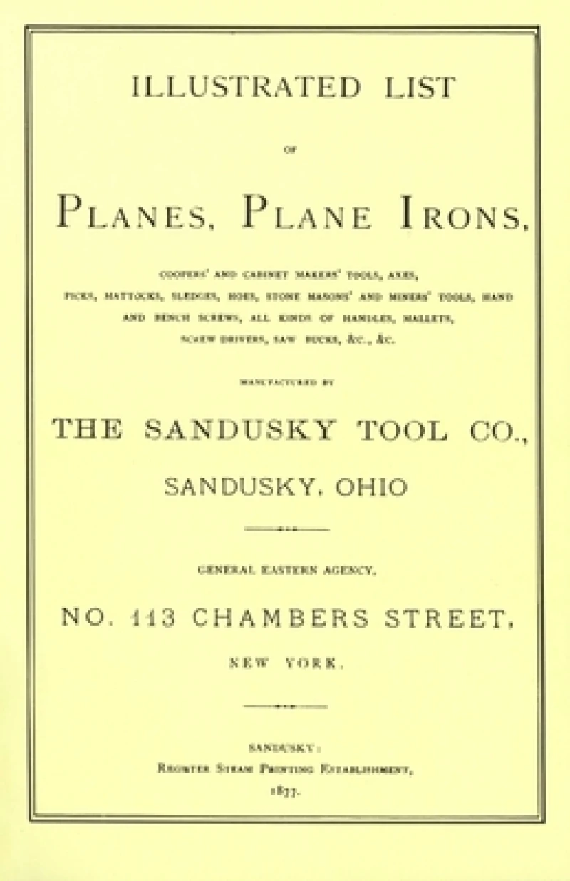 Sandusky Tool Co. 1877 Catalog