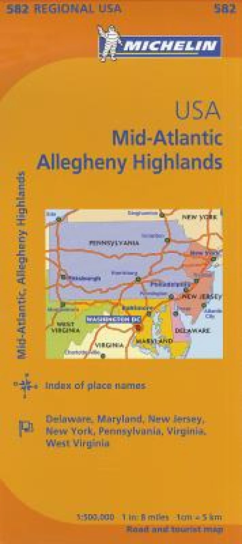 Midatlantic - Michelin Regional Map 582