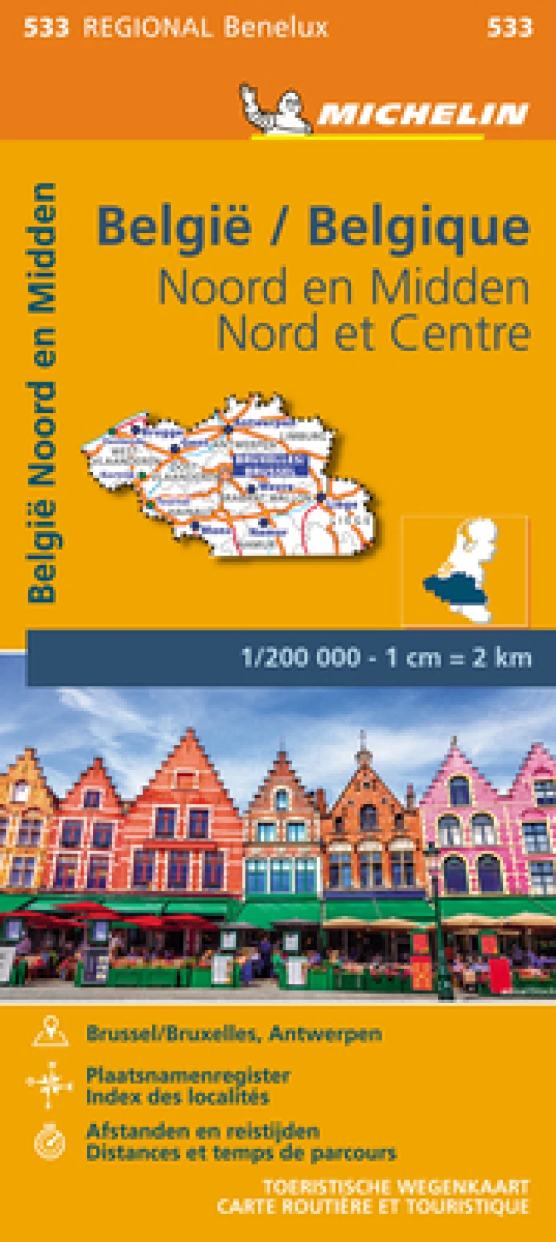 Belgium North & Central - Michelin Regional Map 533