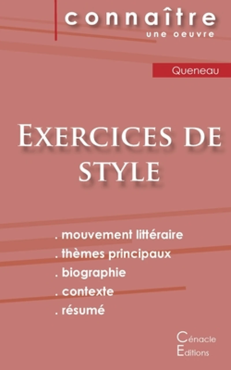 Fiche de lecture Exercices de style de Raymond Queneau (Analyse litteraire de reference et resume complet)