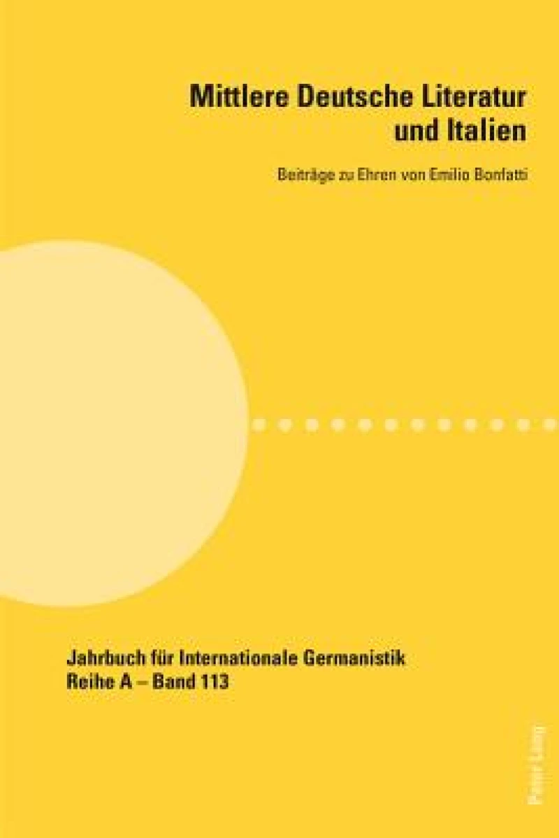 Mittlere Deutsche Literatur Und Italien