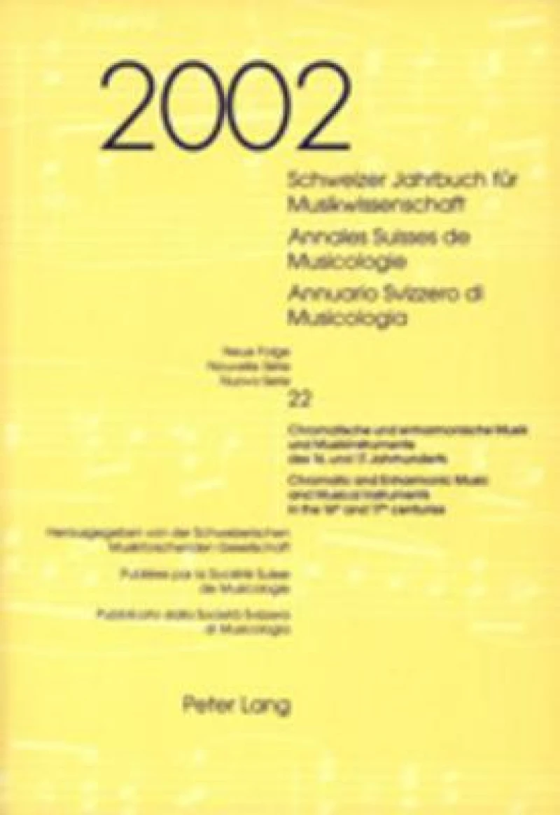 Schweizer Jahrbuch fuer Musikwissenschaft- Annales Suisses de Musicologie- Annuario Svizzero di Musicologia