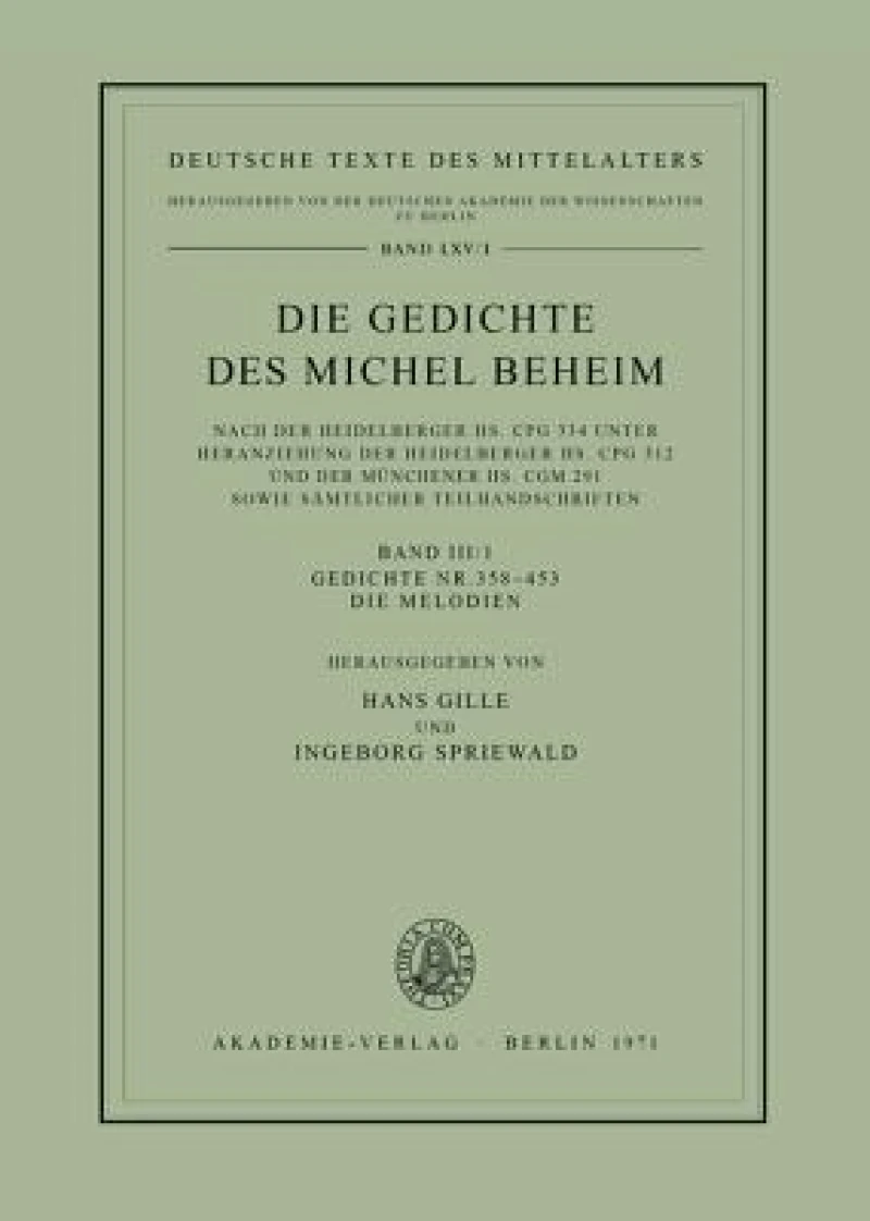 Gedichte Nr. 358–453. Die Melodien
