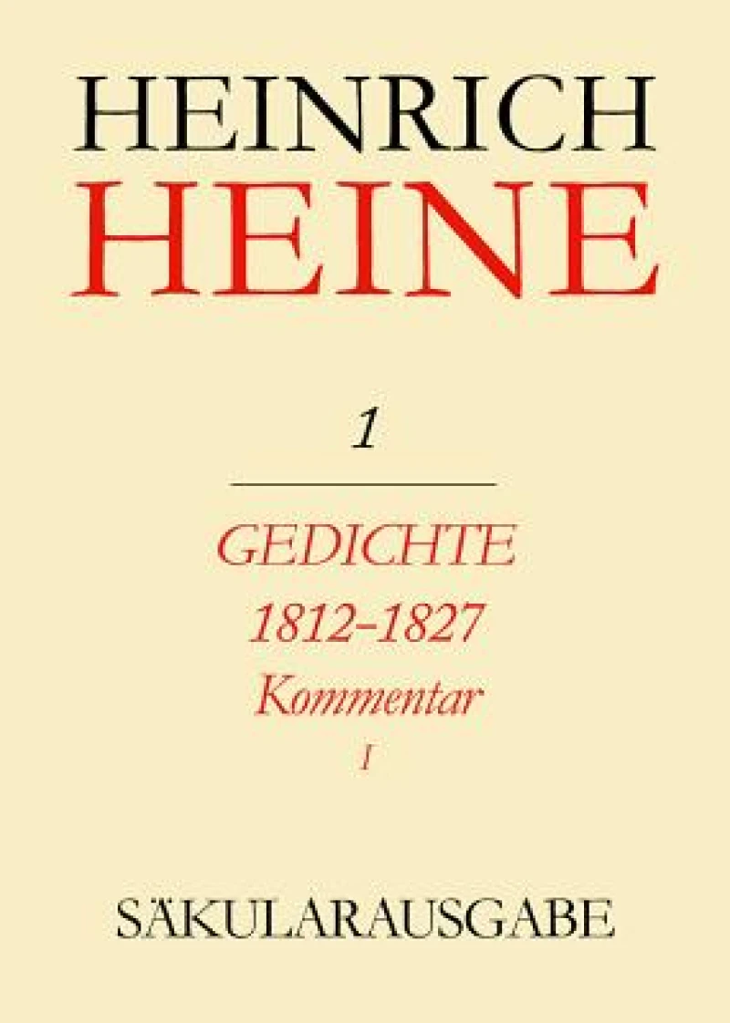 Gedichte 1812-1827. Kommentar