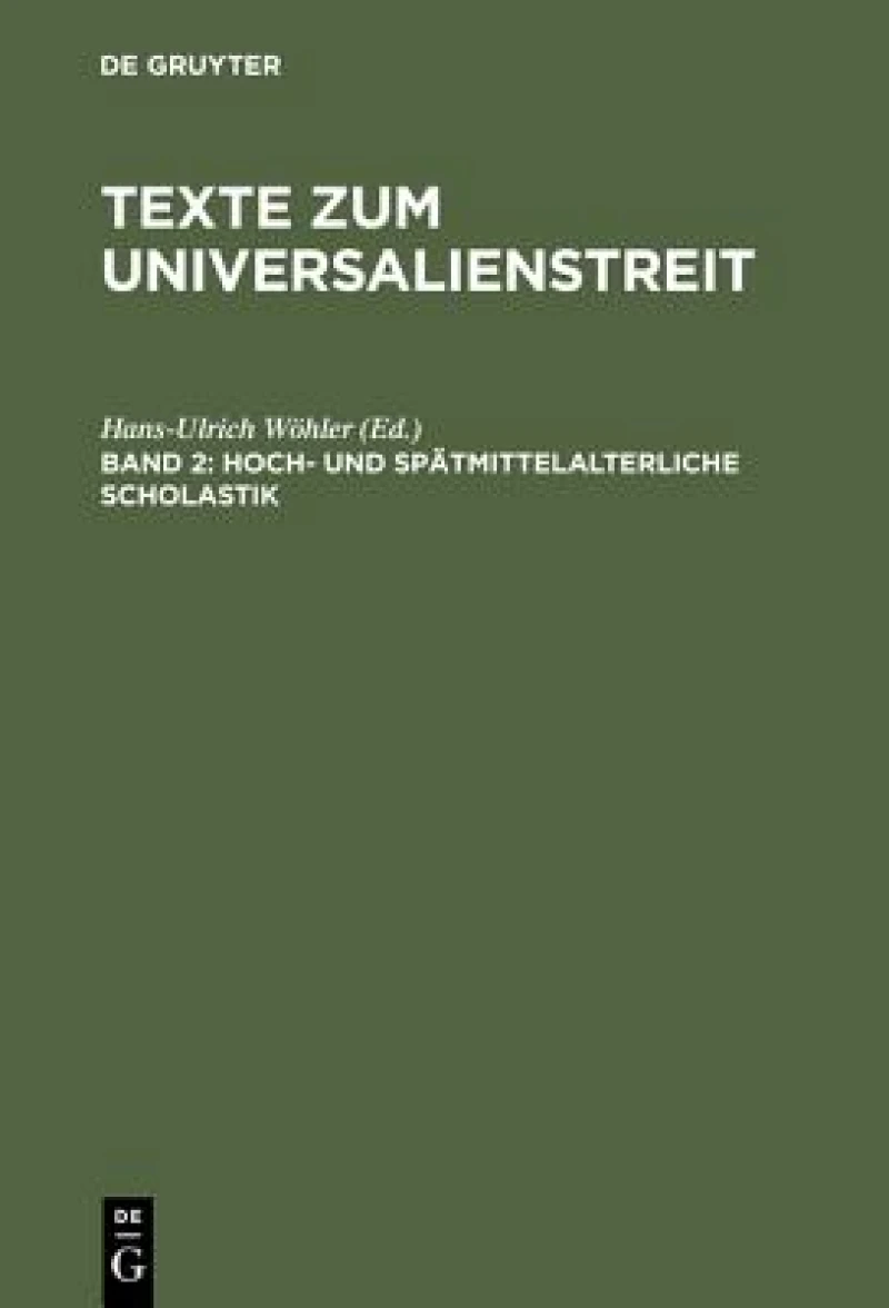 Hoch- und spätmittelalterliche Scholastik