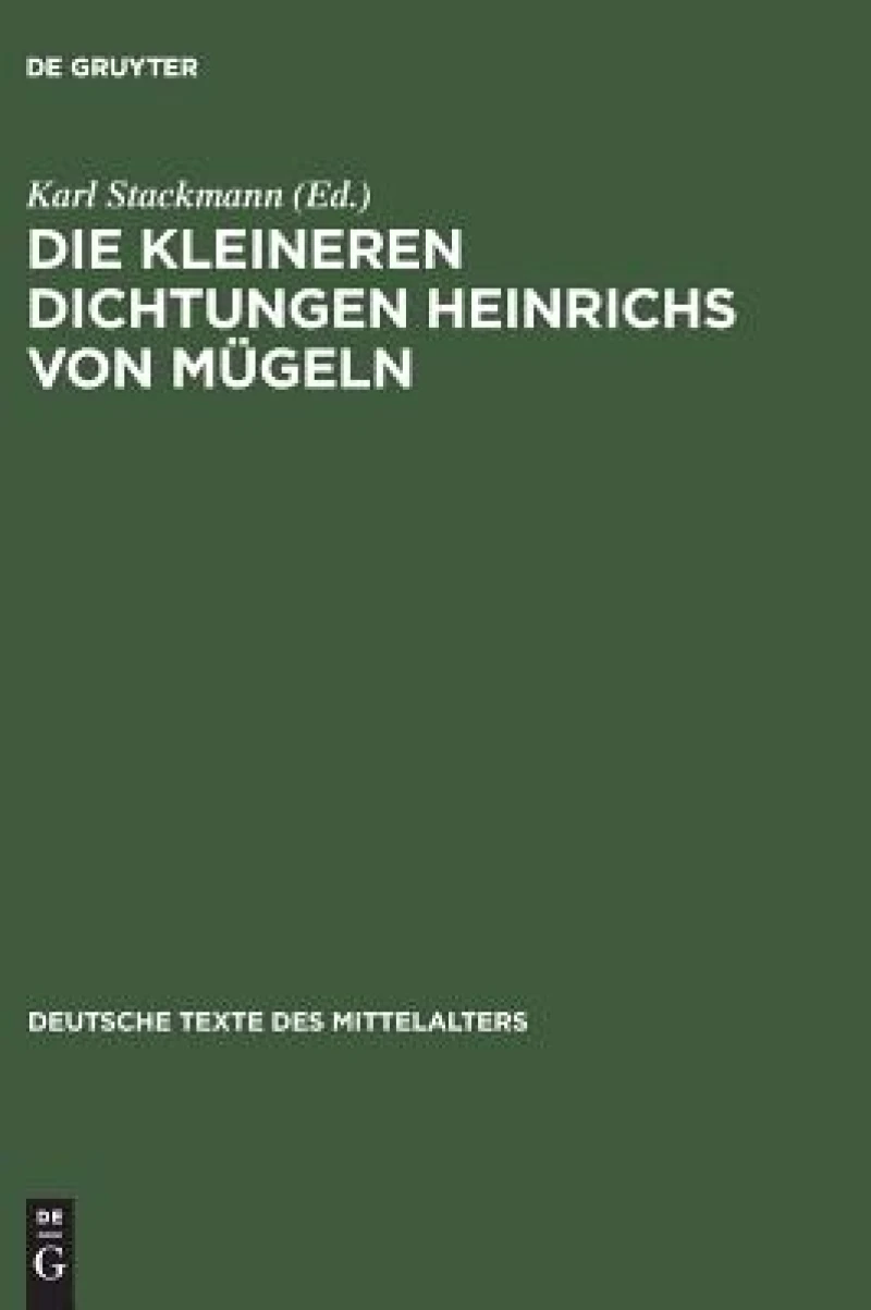 kleineren Dichtungen Heinrichs von Mügeln