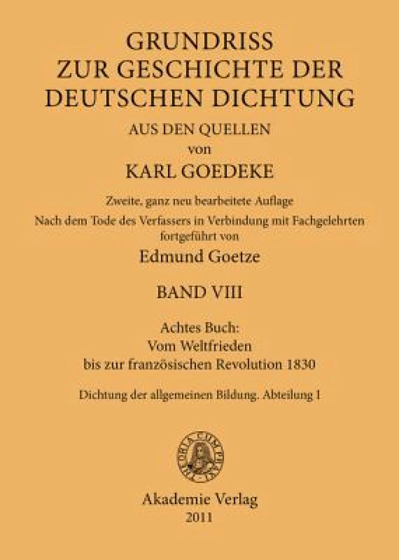 Achtes Buch: Vom Weltfrieden bis zur französischen Revolution 1830