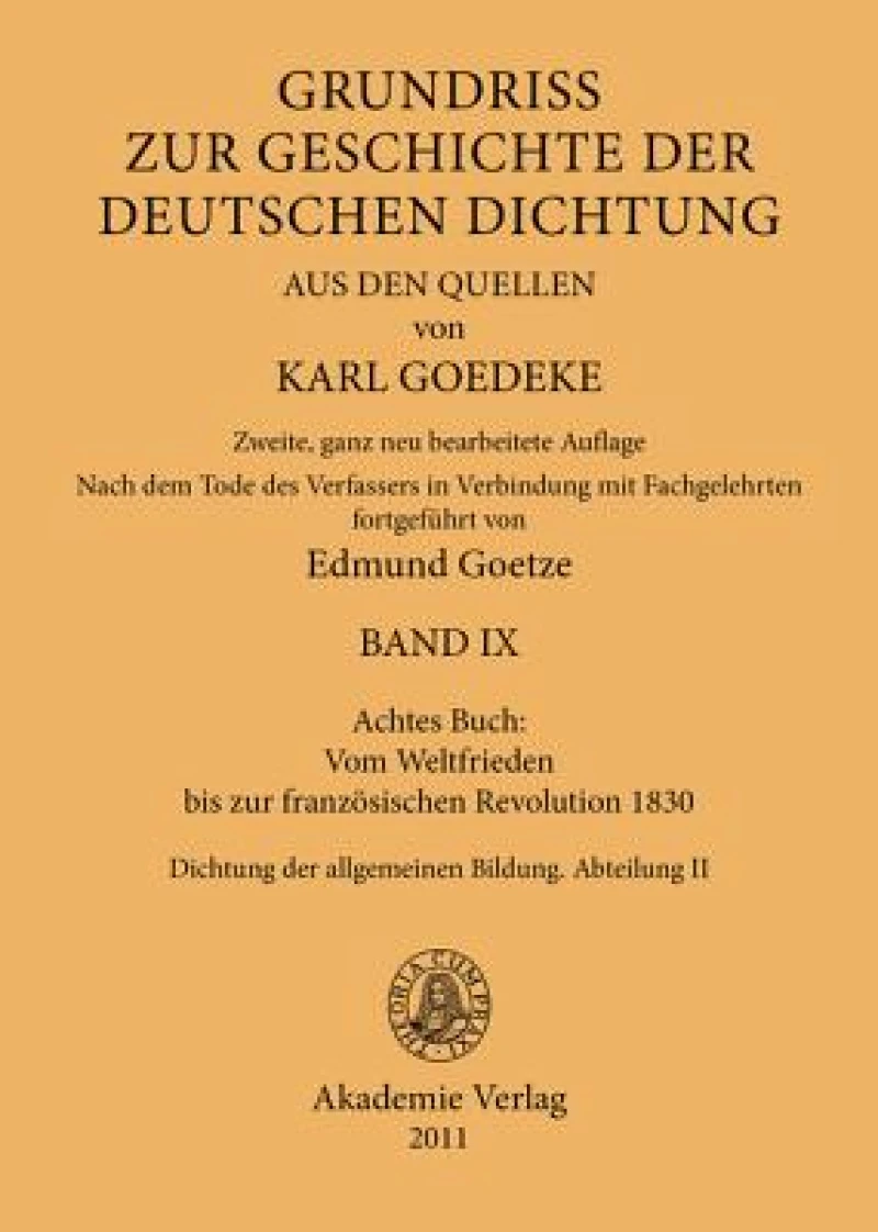 Achtes Buch: Vom Weltfrieden bis zur französischen Revolution 1830
