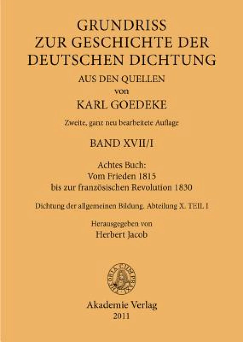 Achtes Buch: Vom Frieden 1815 bis zur französischen Revolution 1830