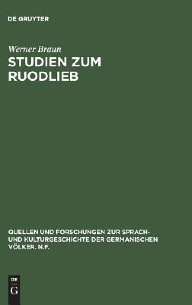 Studien Zum Ruodlieb