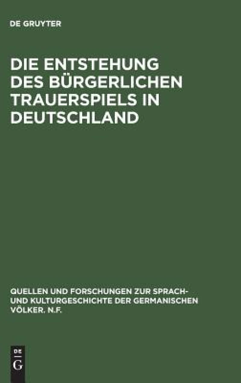 Entstehung des bürgerlichen Trauerspiels in Deutschland