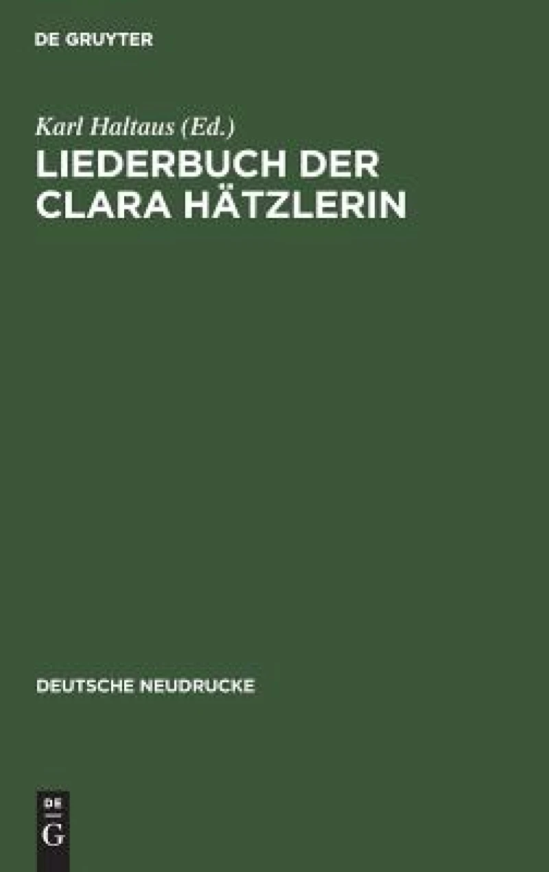 Liederbuch Der Clara Hätzlerin