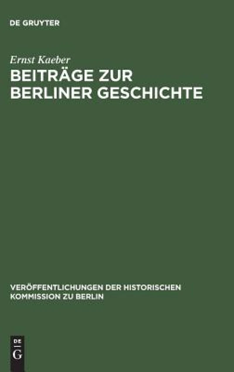 Beiträge Zur Berliner Geschichte