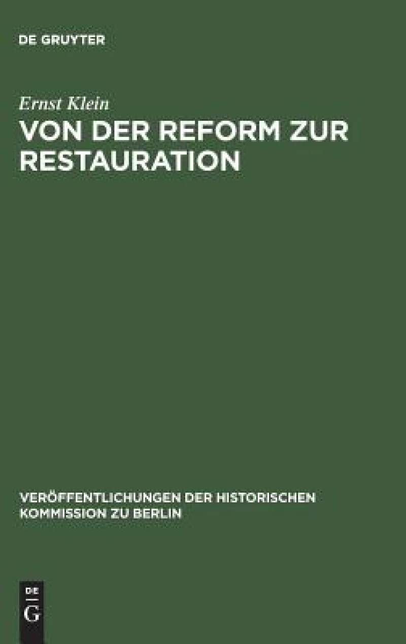 Von der Reform zur Restauration