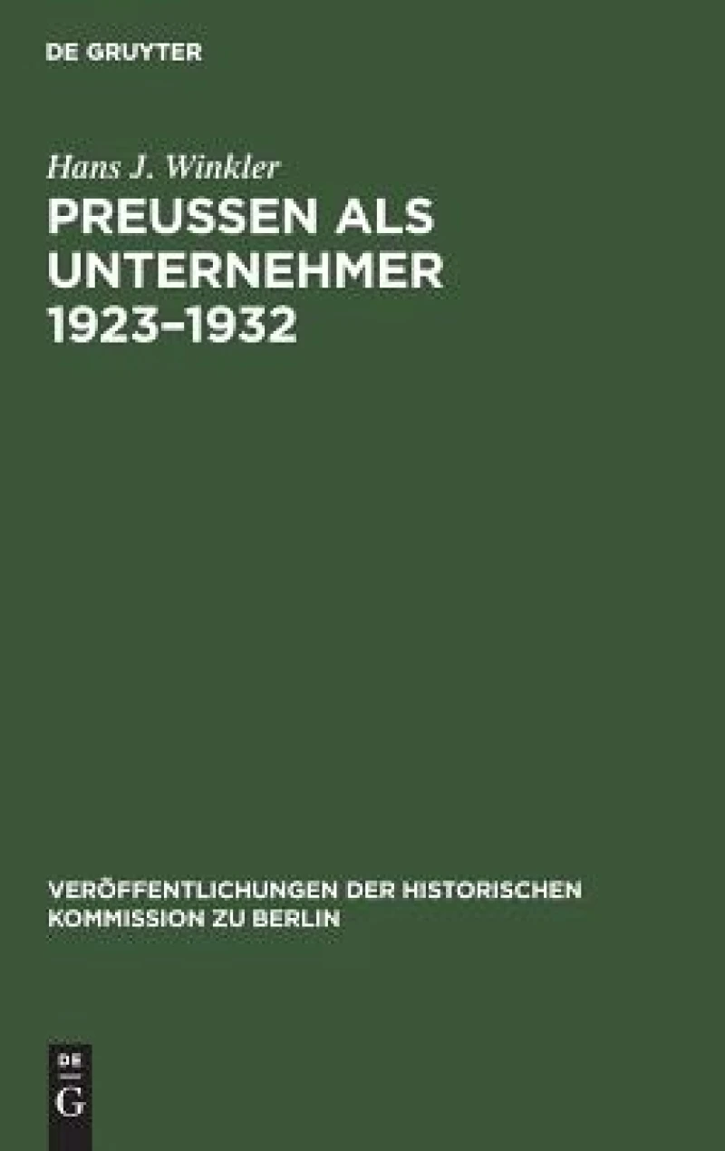 Preußen als Unternehmer 1923–1932