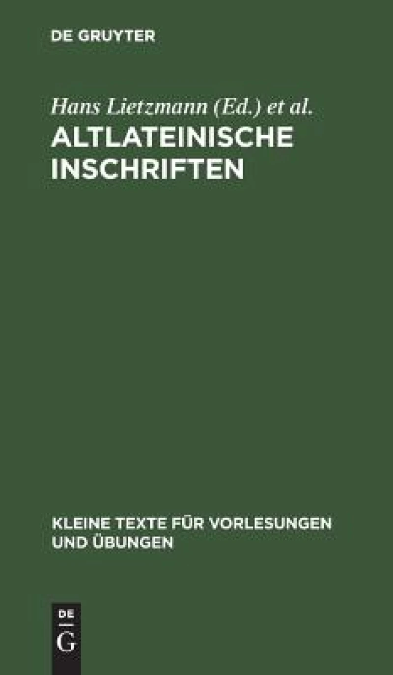 Altlateinische Inschriften