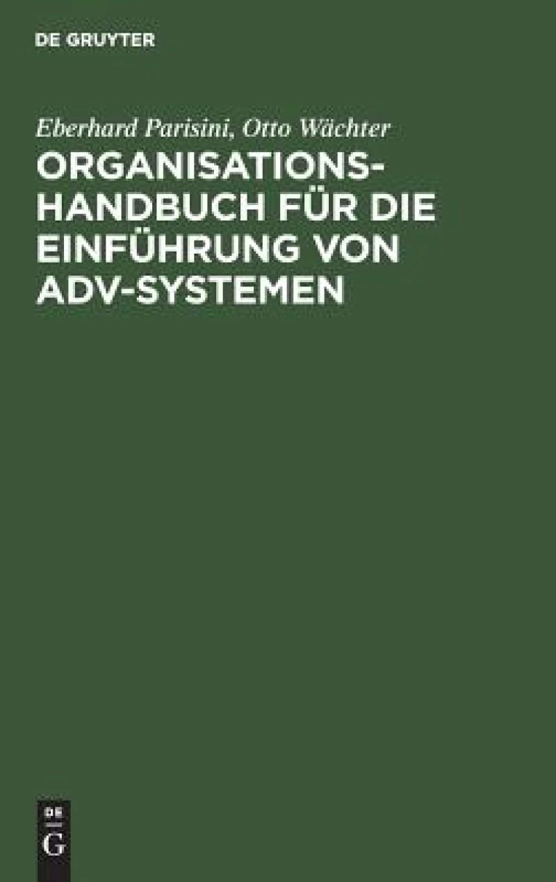 Organisations-handbuch Für Die Einführung Von Adv-systemen