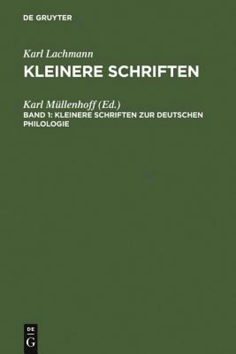Kleinere Schriften zur deutschen Philologie