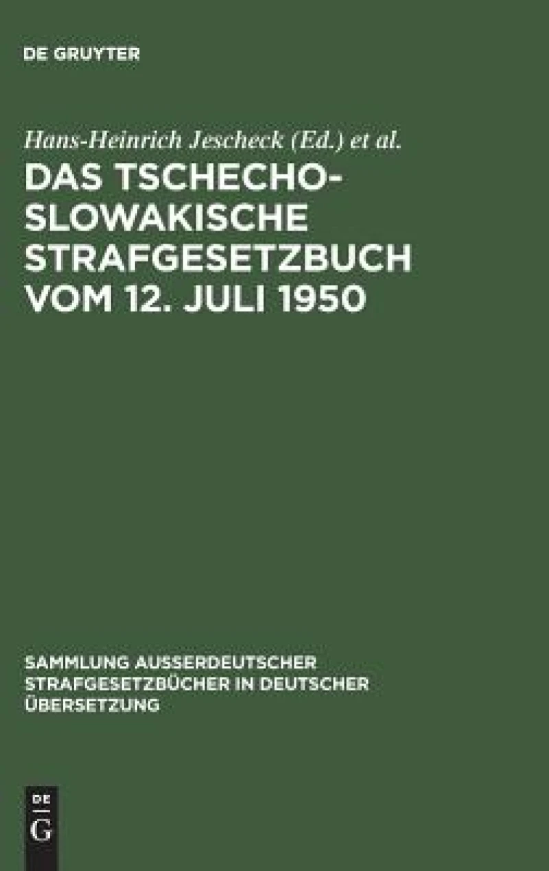 Tschechoslowakische Strafgesetzbuch vom 12. Juli 1950
